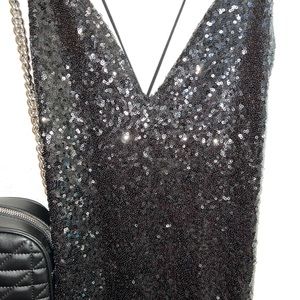 Bear dance black sequin dress